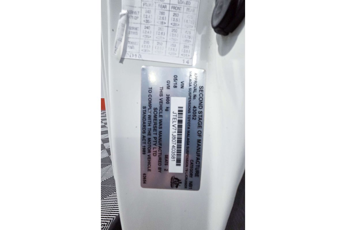2018 Toyota Landcruiser Workmate VDJ79R 4X4