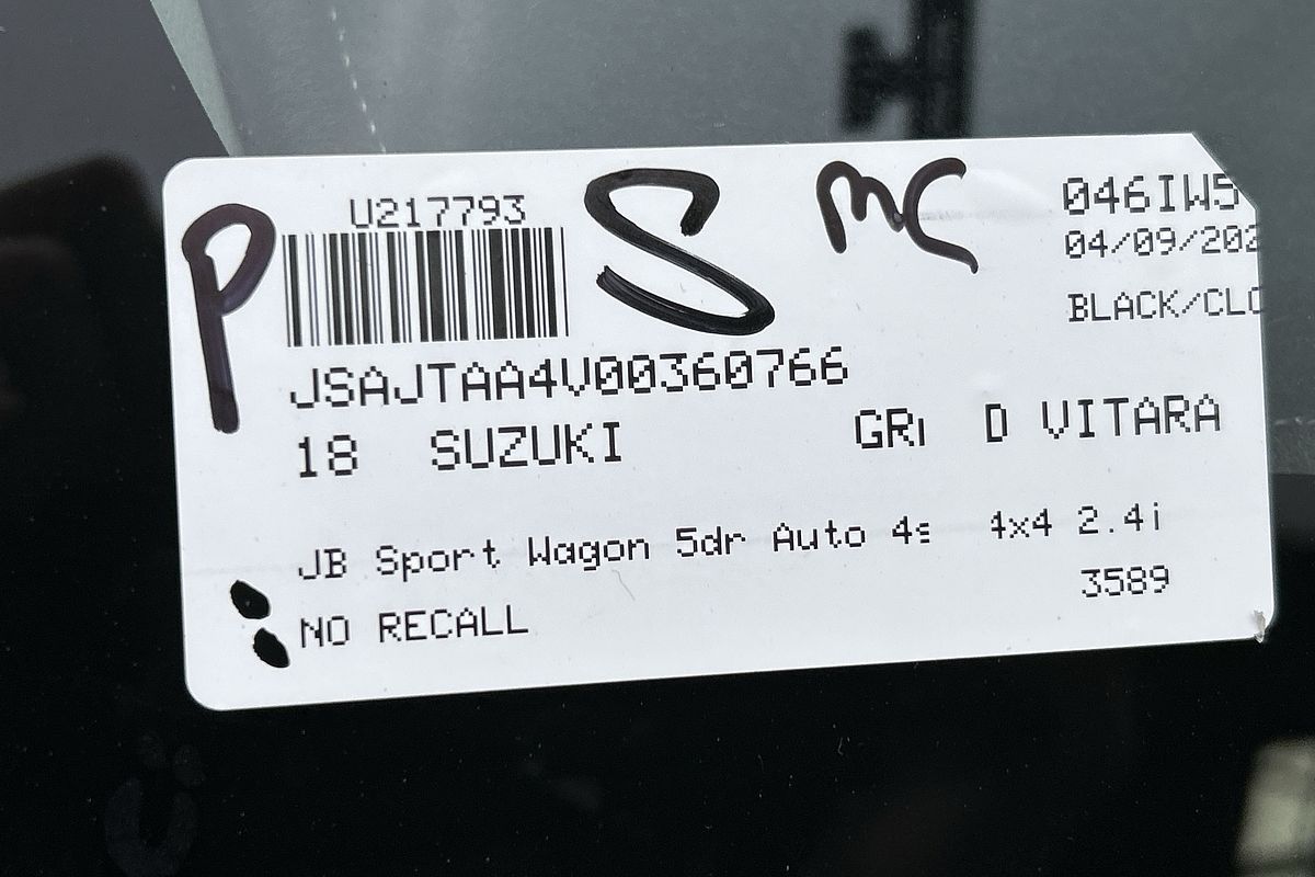 2018 Suzuki Grand Vitara Sport JB