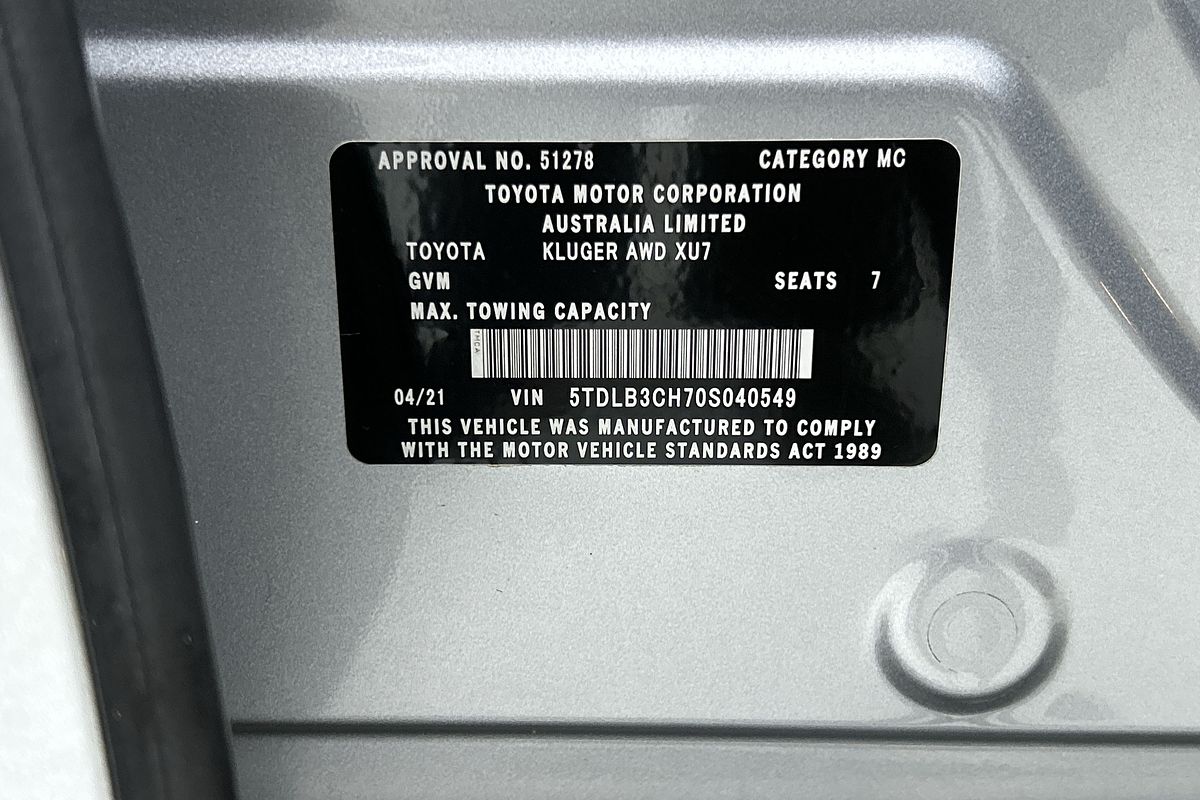 2021 Toyota Kluger Grande AXUH78R