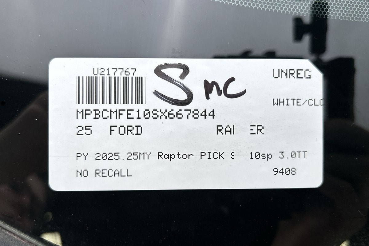 2025 Ford Ranger Raptor 4X4 3.0L