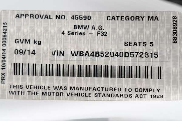 2014 BMW 4 Series 420d M Sport F36
