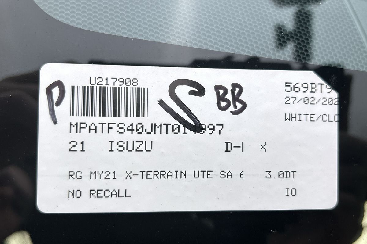 2021 Isuzu D-MAX X-TERRAIN 4X4
