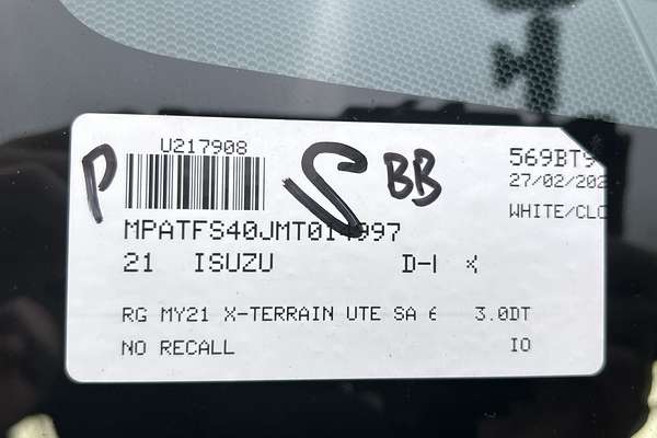 2021 Isuzu D-MAX X-TERRAIN 4X4