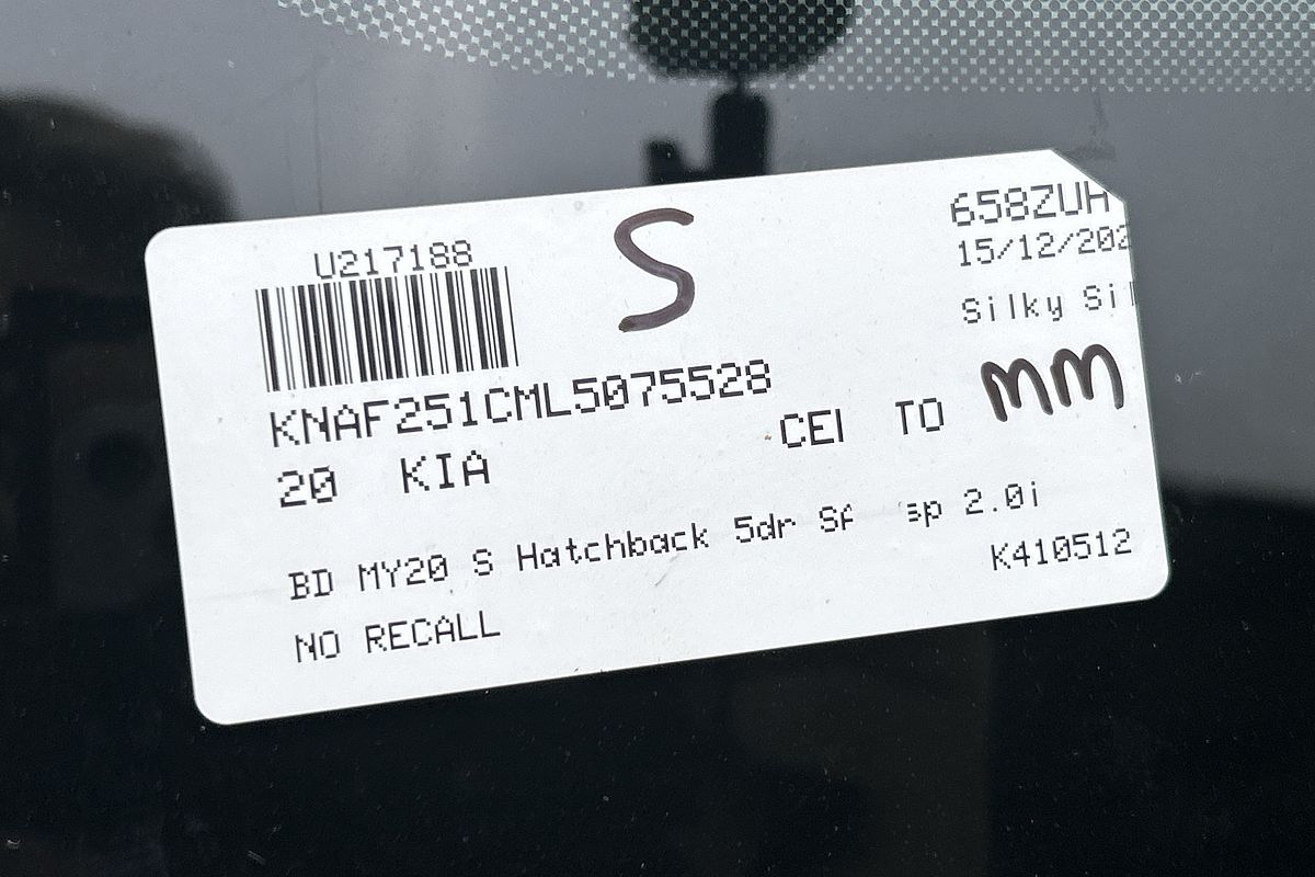 2020 Kia Cerato S BD