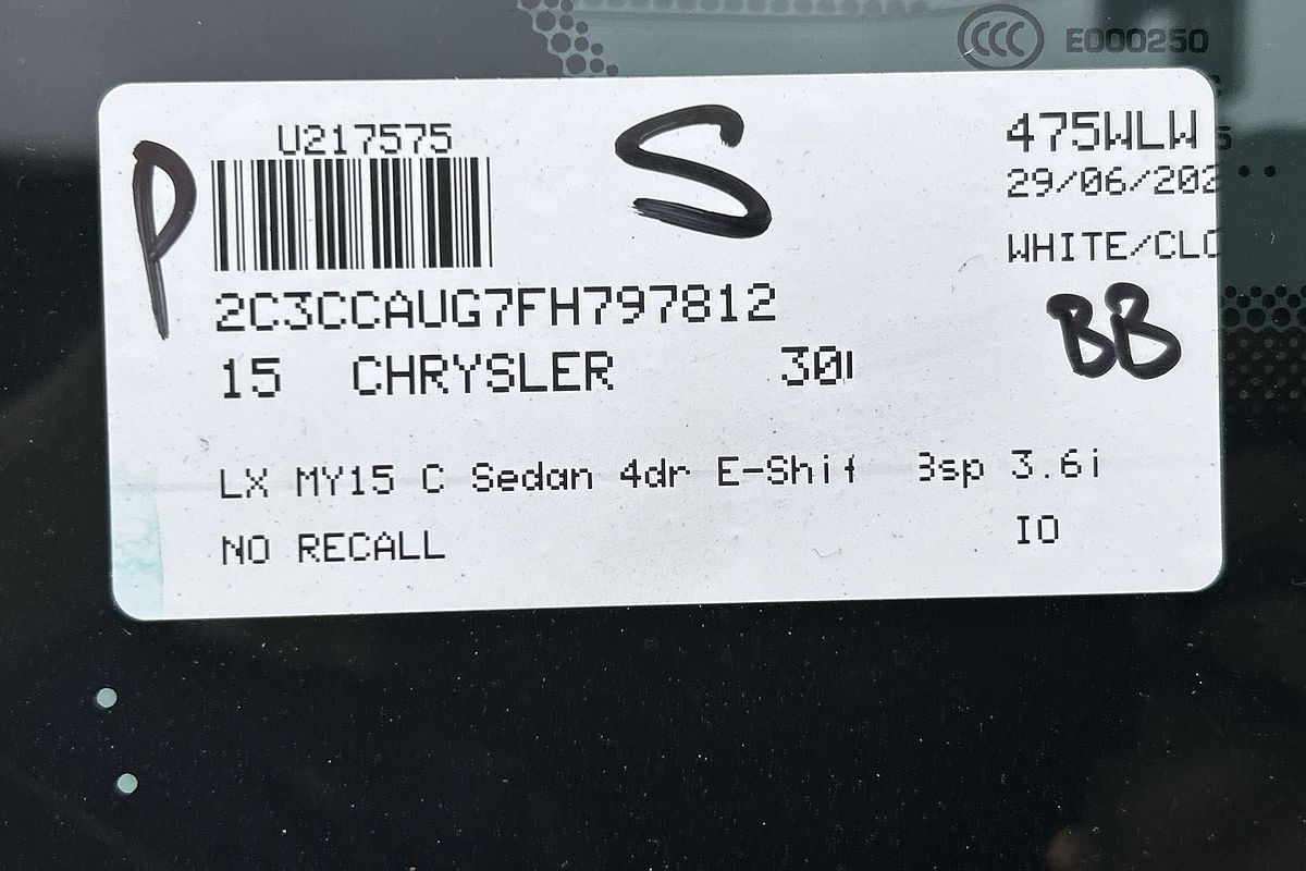 2015 Chrysler 300 C LX