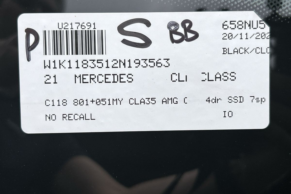 2021 Mercedes-Benz CLA-Class CLA35 AMG C118