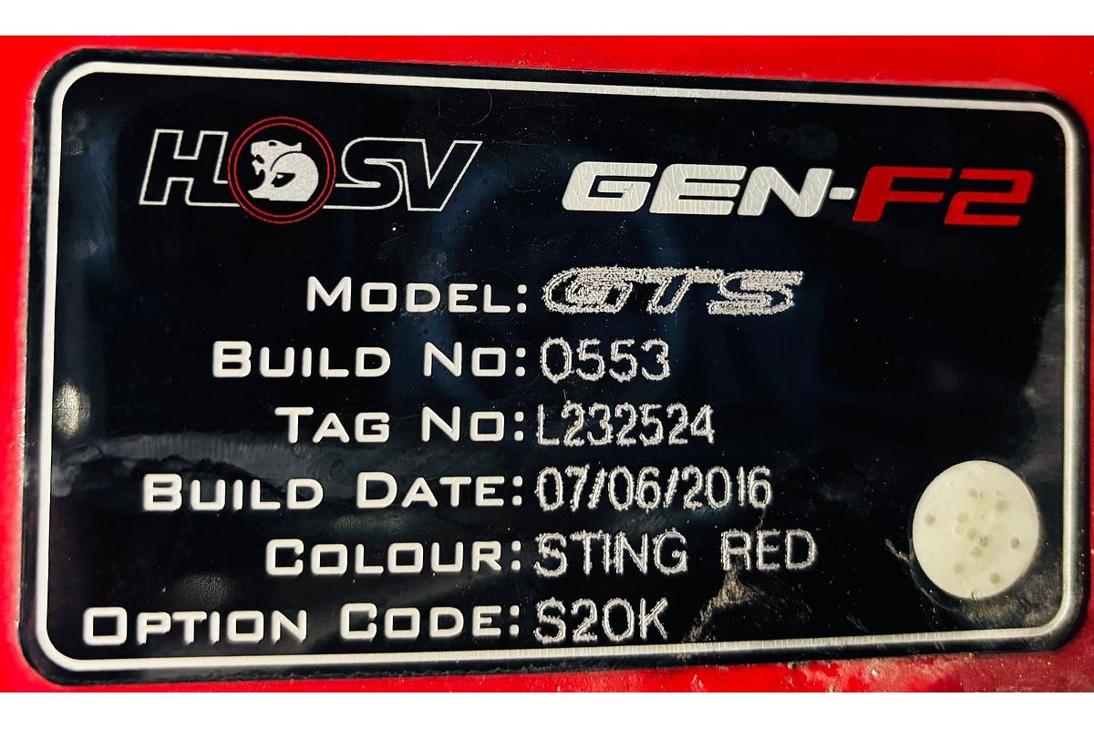 2016 Holden GTS GEN-F2