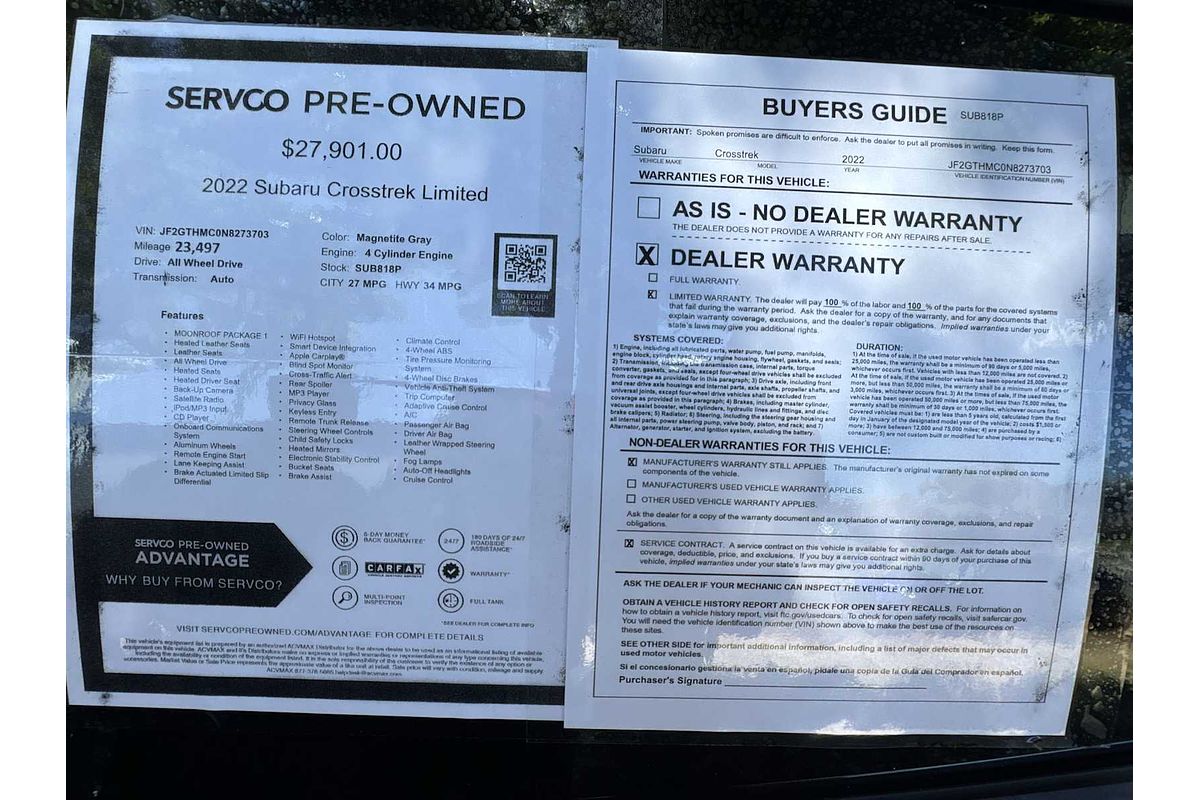 2022 Subaru Crosstrek Limited