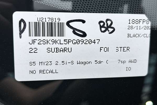 2022 Subaru Forester 2.5i-S S5