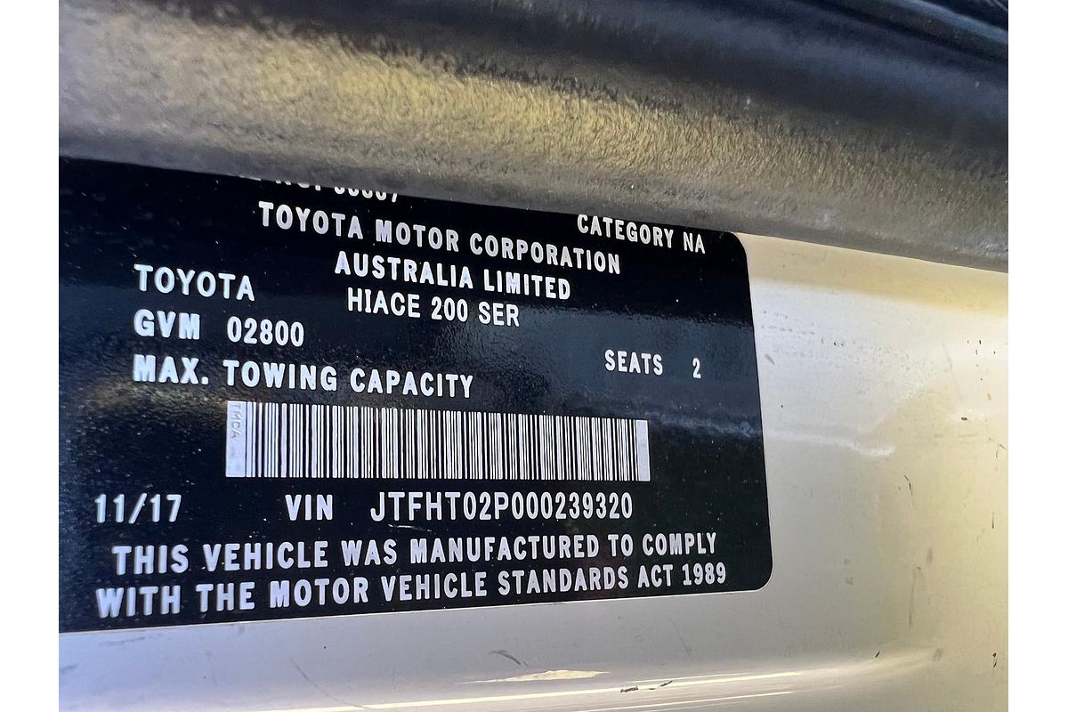 2017 Toyota Hiace KDH201R LWB