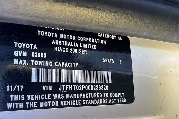 2017 Toyota Hiace KDH201R LWB