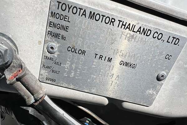 2015 Toyota Hilux SR KUN16R Rear Wheel Drive