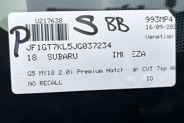 2018 Subaru Impreza 2.0i Premium G5