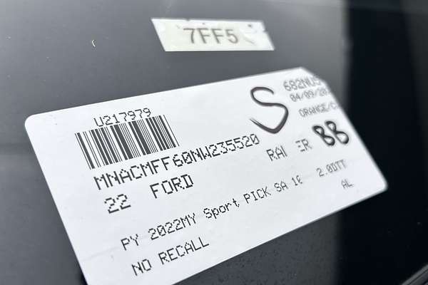 2022 Ford Ranger Sport 4X4 2.0L