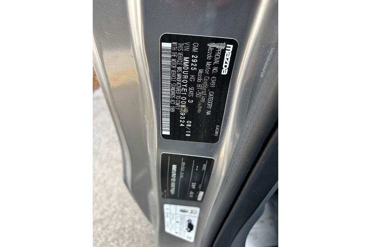 2018 Mazda BT-50 XT UR Rear Wheel Drive