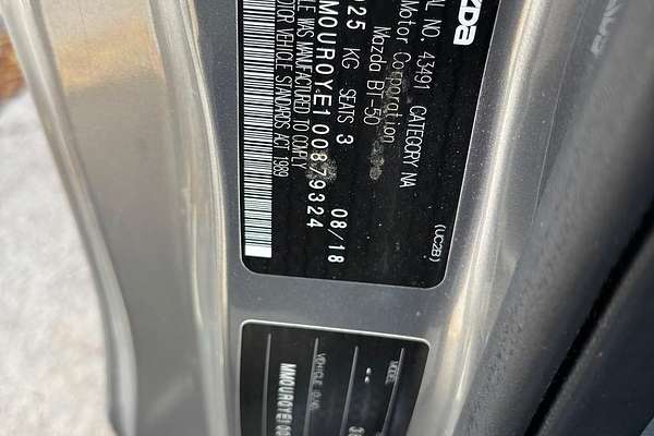 2018 Mazda BT-50 XT UR Rear Wheel Drive