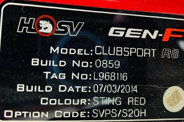 2014 Holden Clubsport R8 GEN-F