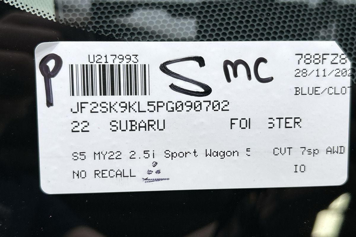 2022 Subaru Forester 2.5i Sport S5