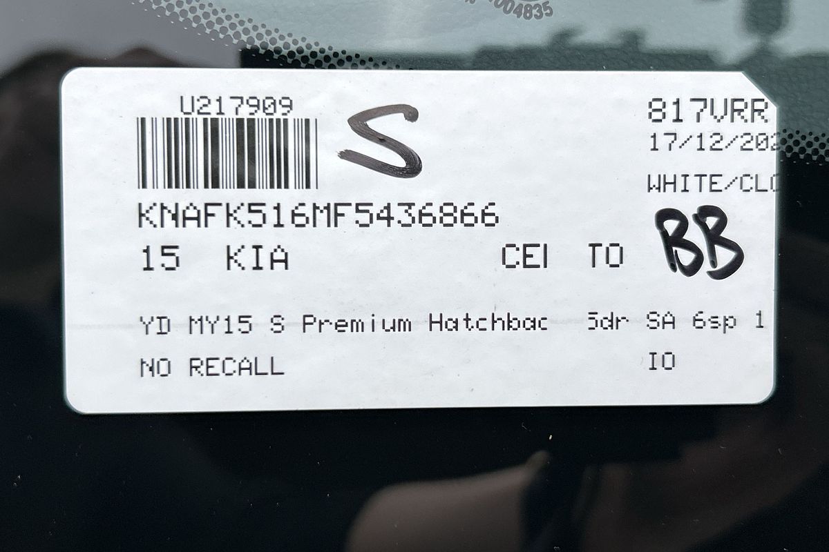 2015 Kia Cerato S Premium YD