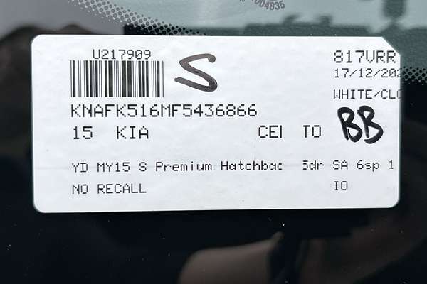 2015 Kia Cerato S Premium YD