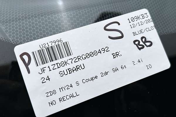 2024 Subaru BRZ S ZD8