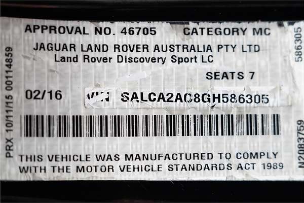 2016 Land Rover Discovery Sport TD4 SE L550