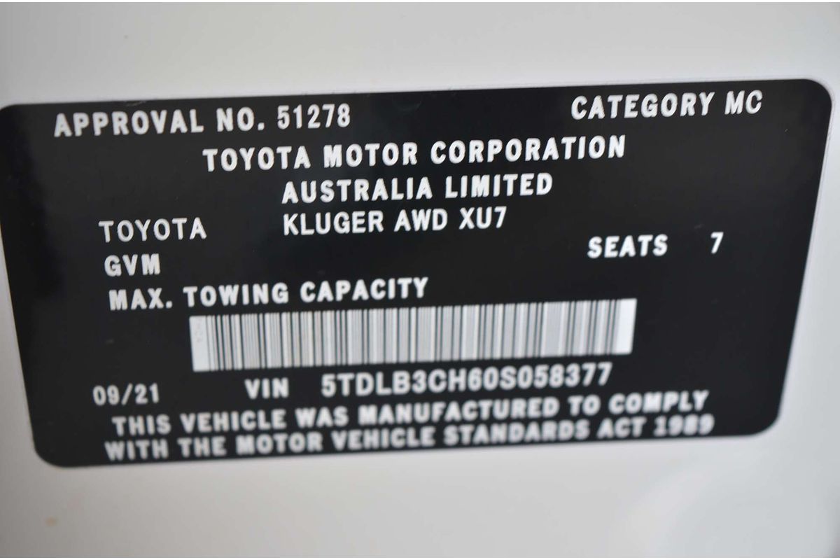 2021 Toyota Kluger Grande AXUH78R