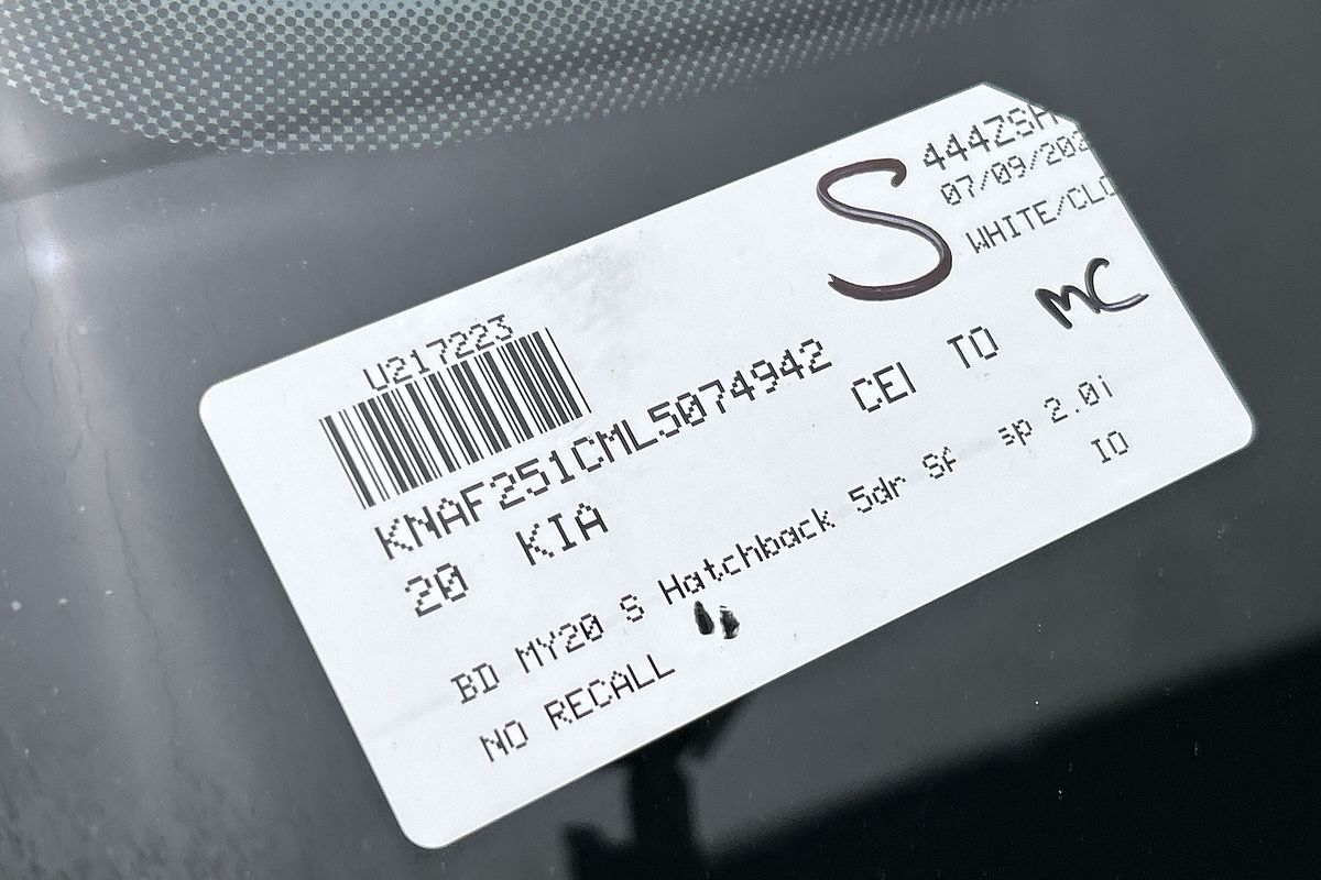 2020 Kia Cerato S BD