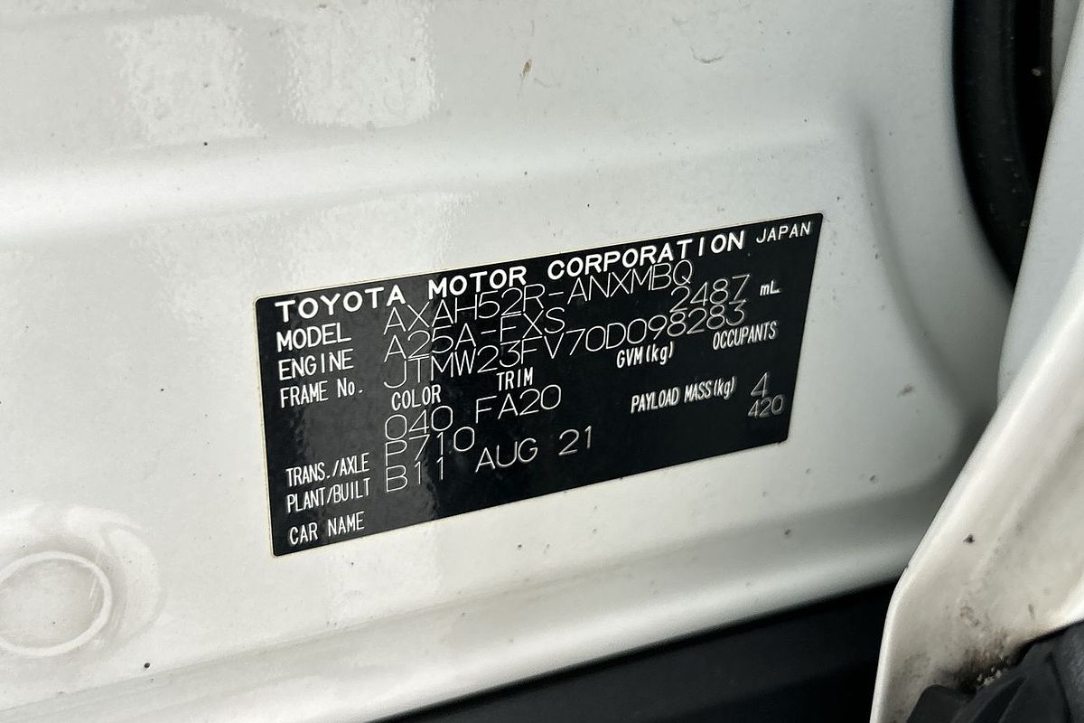 2021 Toyota RAV4 GXL AXAH52R