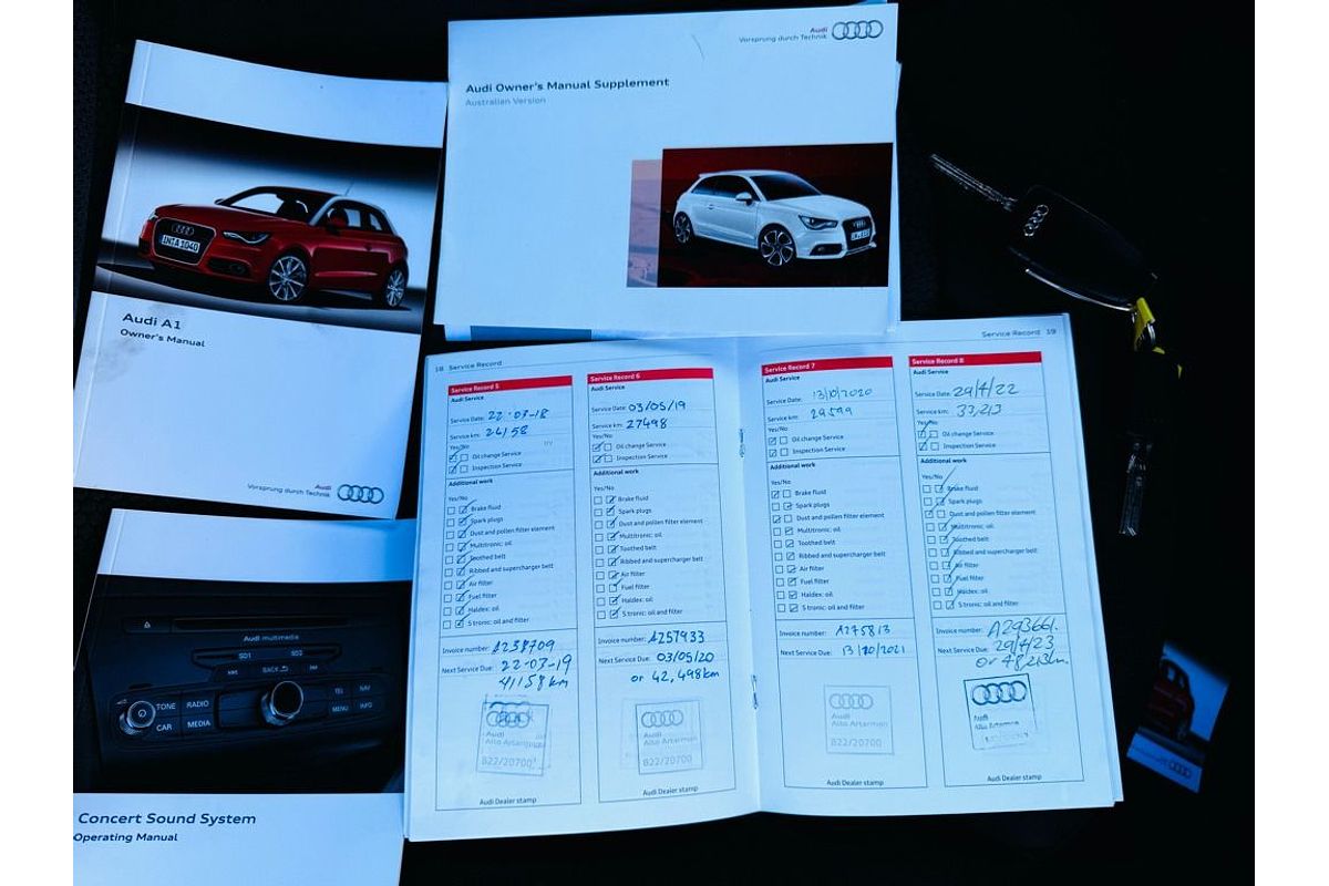 2012 Audi A1 SPORTBACK 1.4L TFSI ATTRACTION 8X MY12 Auto