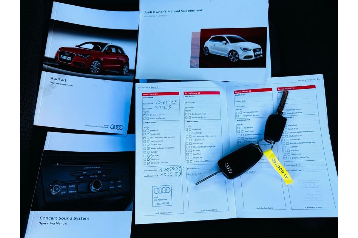 2012 Audi A1 SPORTBACK 1.4L TFSI ATTRACTION 8X MY12 Auto