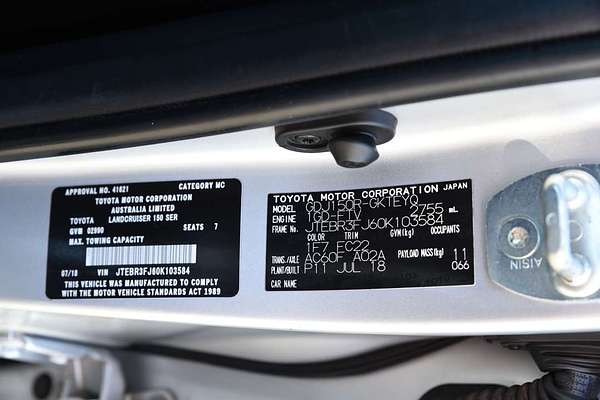2018 Toyota Landcruiser Prado GXL GDJ150R