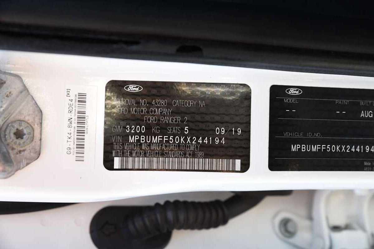 2019 Ford Ranger XLS PX MkIII 4X4 3.2L