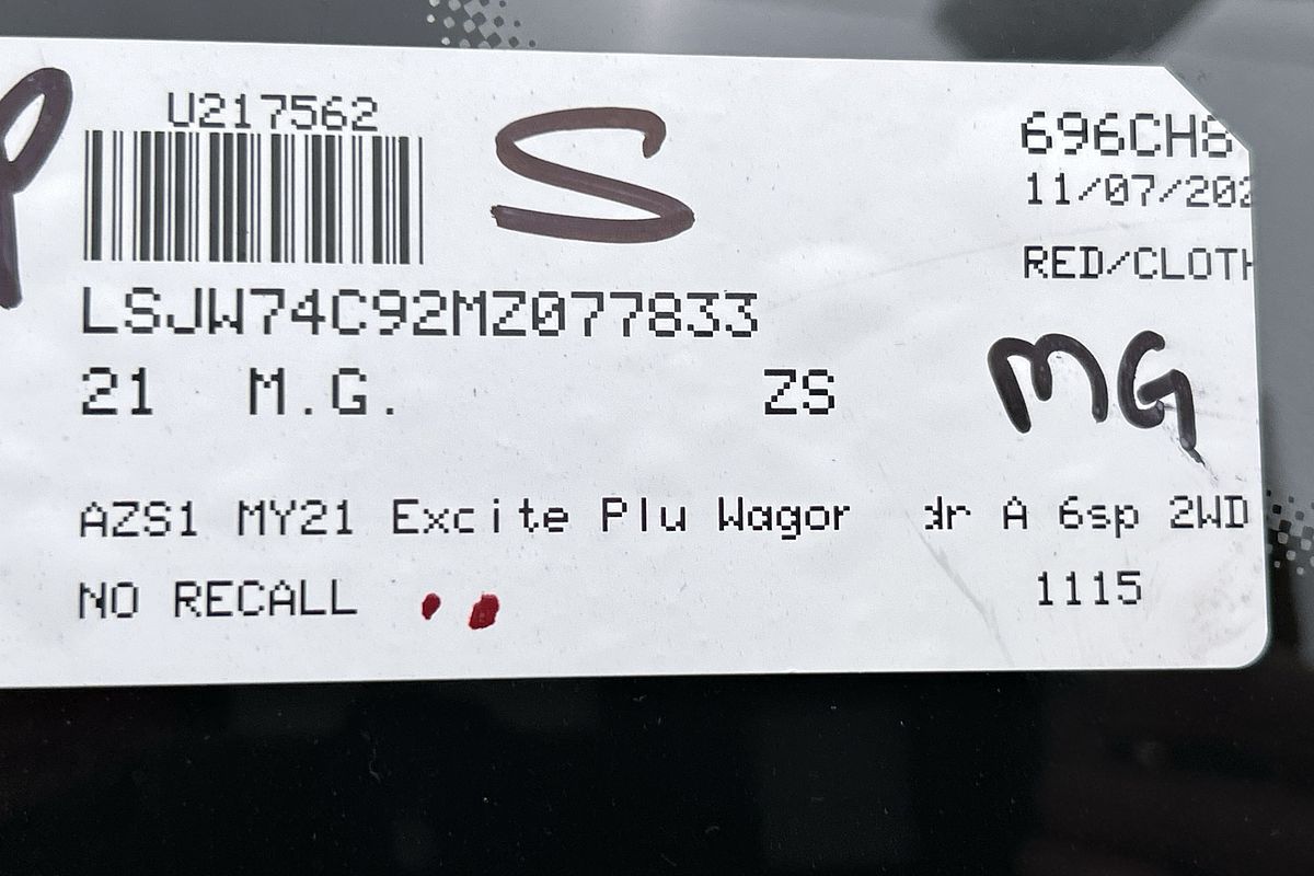 2021 MG ZS Excite Plus AZS1