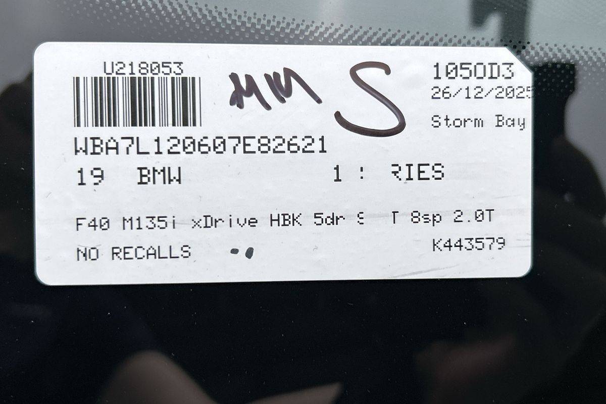 2019 BMW 1 Series M135i xDrive F40