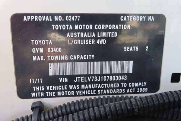 2017 Toyota Landcruiser GXL VDJ79R 4X4