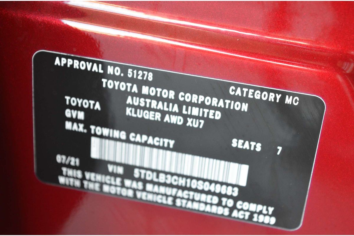 2021 Toyota Kluger GXL AXUH78R
