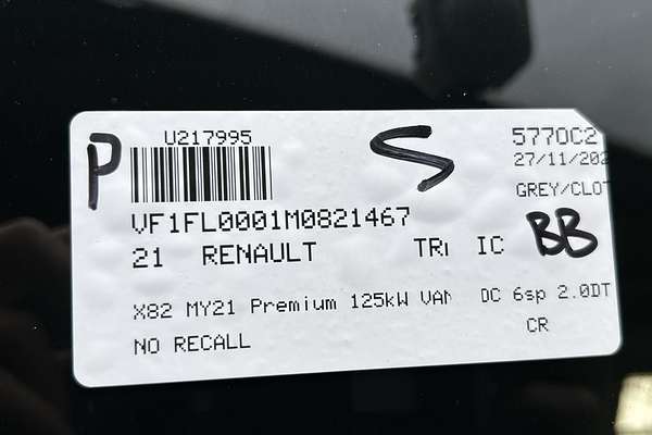 2021 Renault Trafic Premium 125kW X82 LWB
