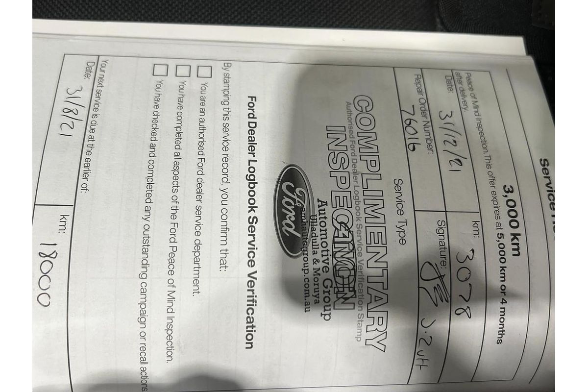 2020 Ford Ranger XLS PX MkIII 4X4 3.2L