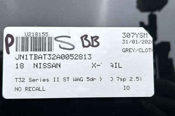 2018 Nissan X-TRAIL ST T32 Series II