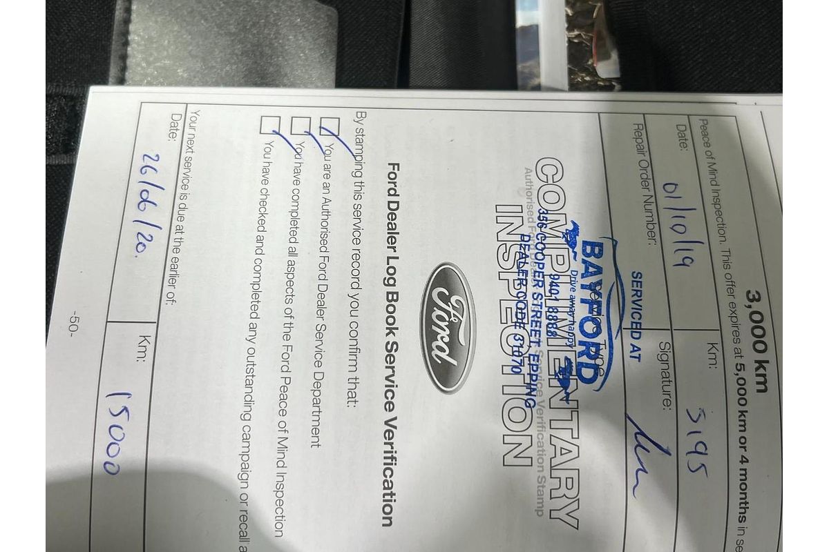 2019 Ford Ranger XL Hi-Rider PX MkIII Rear Wheel Drive 2.2L