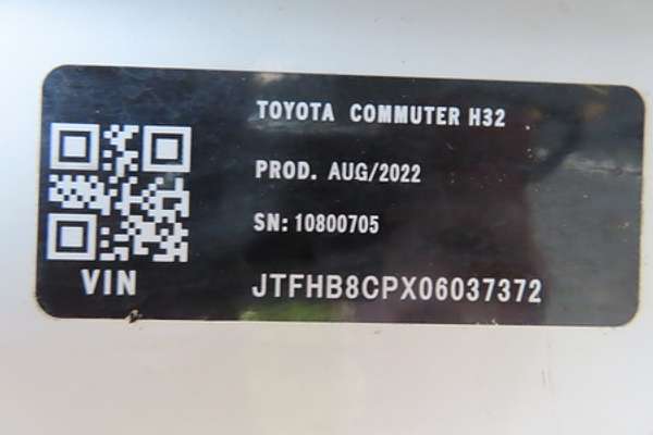 2022 Toyota Hiace Commuter GDH322R ELWB