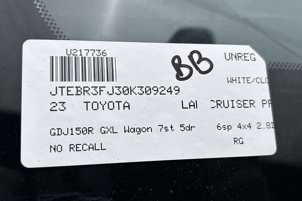 2023 Toyota Landcruiser Prado GXL GDJ150R