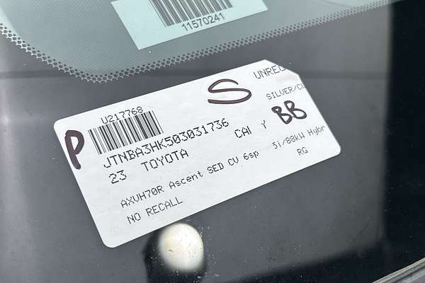 2023 Toyota Camry Ascent AXVH70R