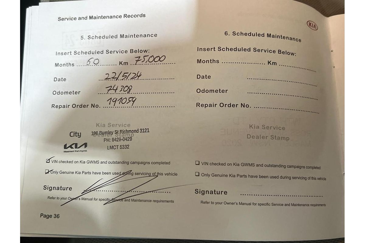 2020 Kia Carnival S YP