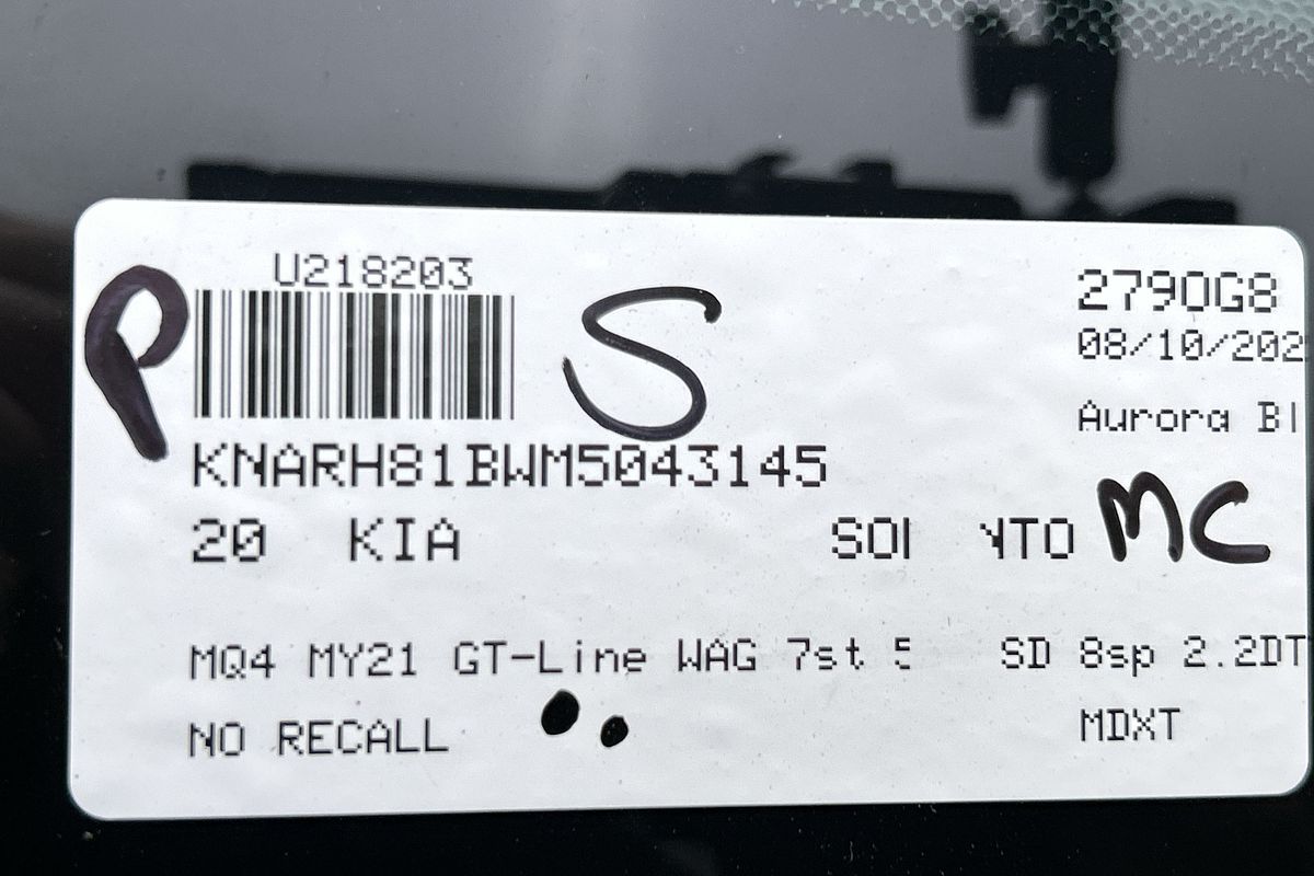 2020 Kia Sorento GT-Line MQ4