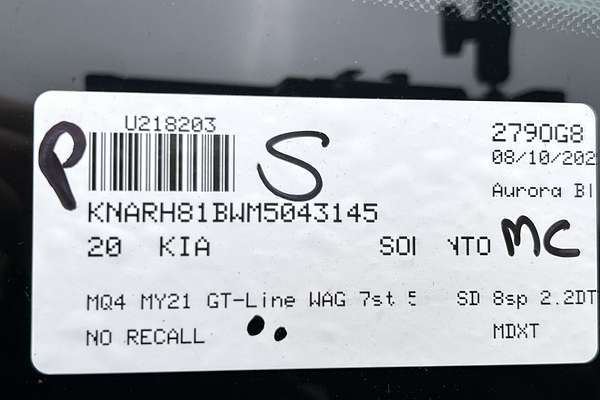 2020 Kia Sorento GT-Line MQ4