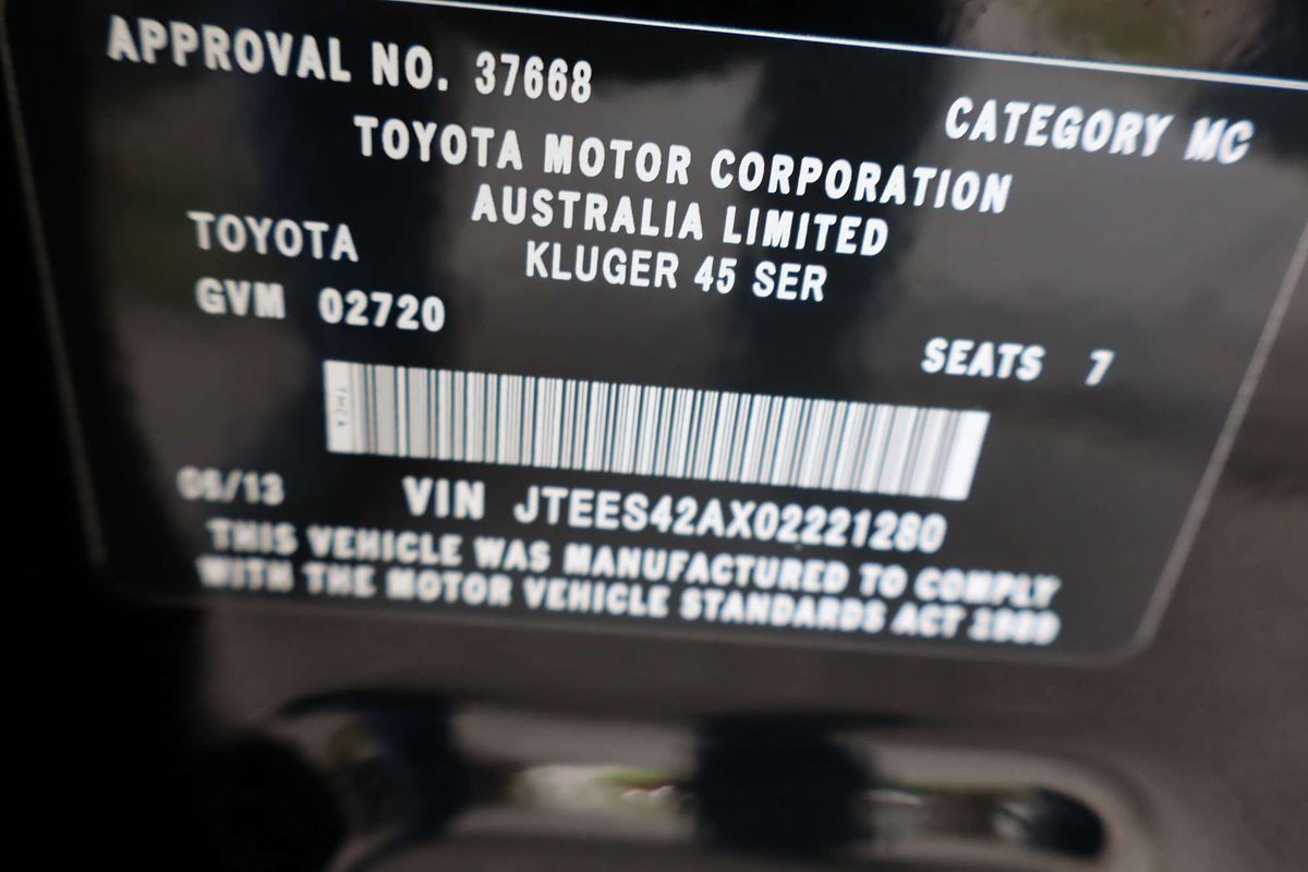 2013 Toyota Kluger Grande