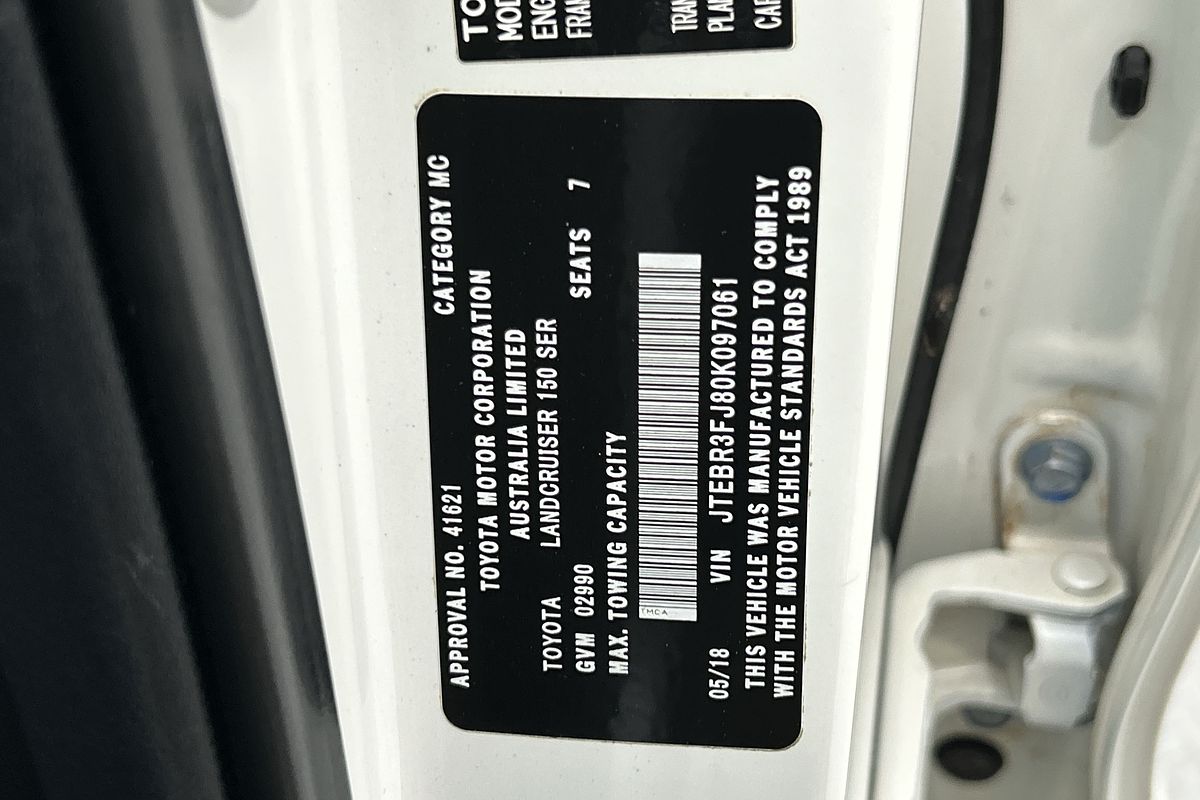2018 Toyota Landcruiser Prado GXL GDJ150R