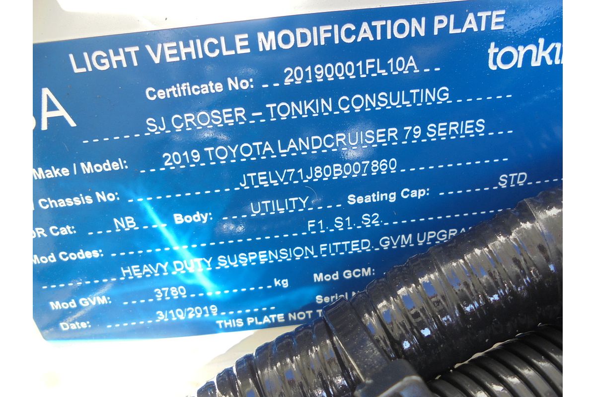 2019 Toyota Landcruiser Workmate VDJ79R 4X4